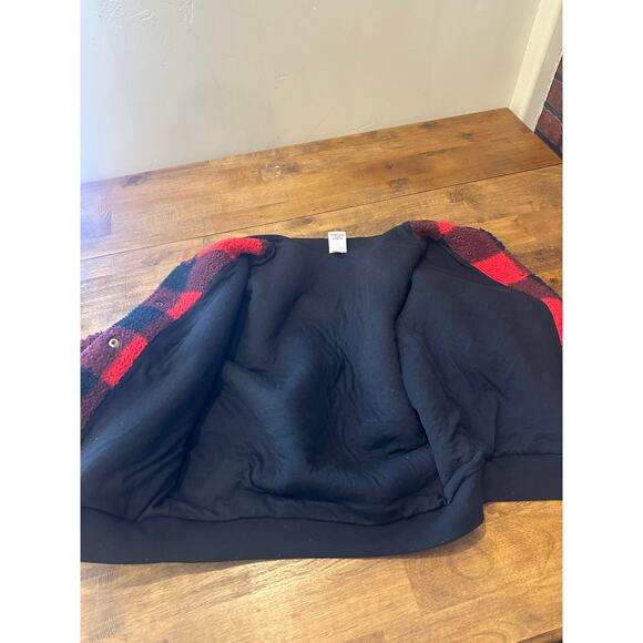 PINK Utah Utes University of Utah Buffalo Check Sherpa Jacket Coat Small - Picture 14 of 14